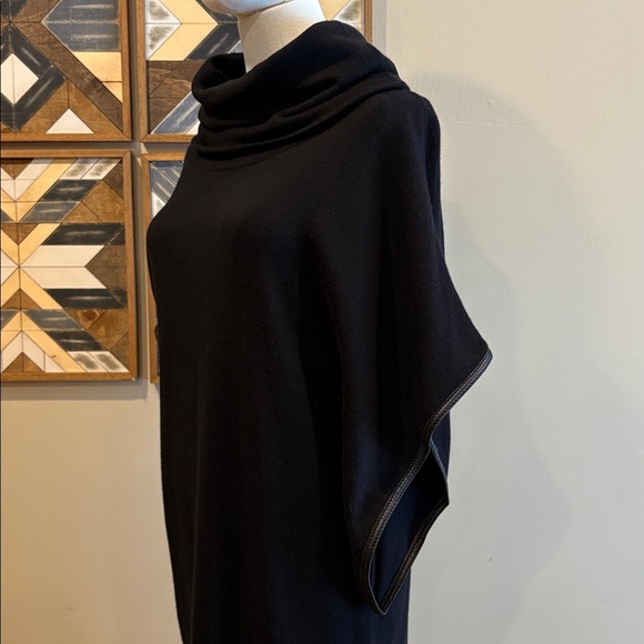 Vintage Ralph Lauren Black Cape Sleeve Cowl Neck Slouchy Sweater Dress sz Small - Picture 5 of 10